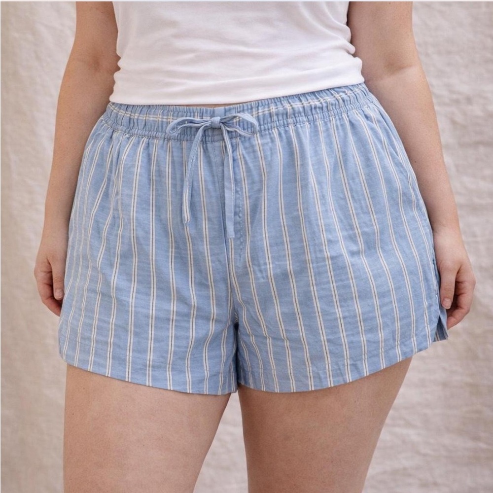 Target Blue and White Striped High Waist Women’s Shorts
